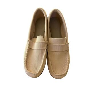 Quince Women's Cream Lightweight Cushioned Washable Knit Driver Loafer Sz 9